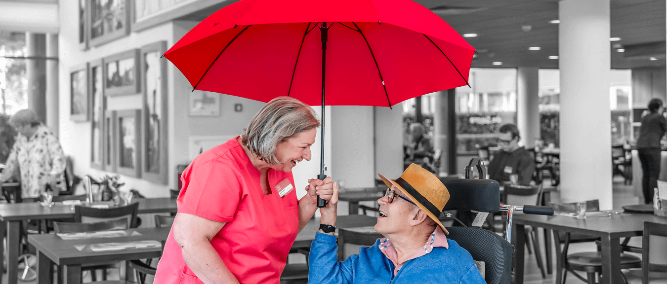 Helpende bij de Frankelandgroep. Gewoon bijzonder.